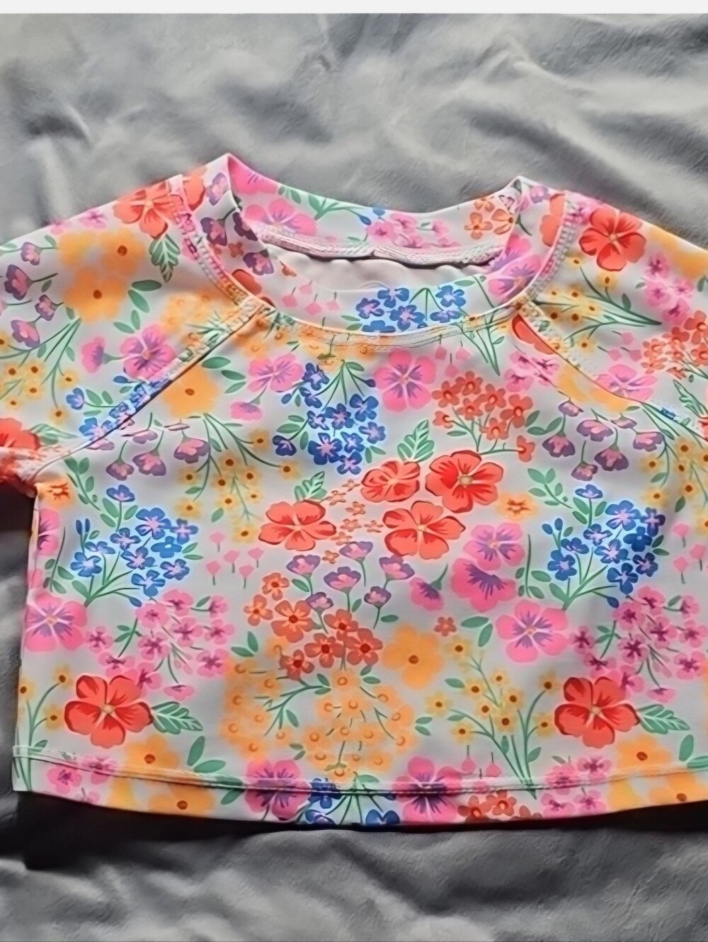 V Girls Swimtop size 3-6 Months Floral Cute - Picture 2 of 8